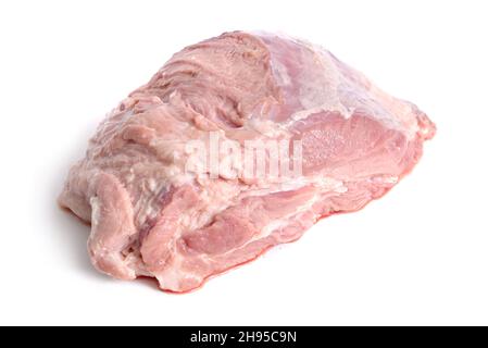 Schweinekotelett isoliert auf weißem Hintergrund. Stockfoto