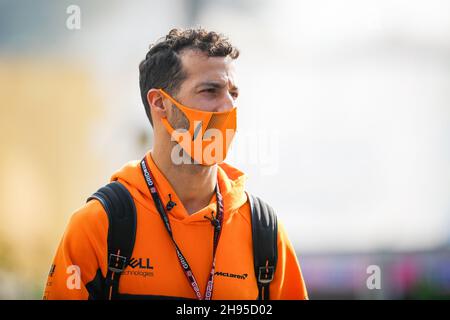 RICCIARDO Daniel (aus), McLaren MCL35M, Portrait während des Formel 1 stc Saudi Arabian Grand Prix 2021, 21th Lauf der FIA Formel 1 Weltmeisterschaft 2021 vom 3. Bis 5. Dezember 2021 auf dem Jeddah Corniche Circuit, in Jeddah, Saudi-Arabien - Foto: Antonin Vincent/DPPI/LiveMedia Stockfoto
