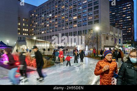 College Park Winterskaten und Aktivitäten Stockfoto
