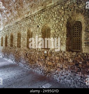 Claustro del Monasterio de Sant Cugat del Vallés. Stockfoto