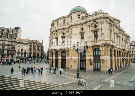 Arriaga Theater oder Arriaga teatro oder antzokia ist ein Opernhaus in Bilbao, Baskenland, Spanien - nov, 2021. Hochwertige Fotos Stockfoto