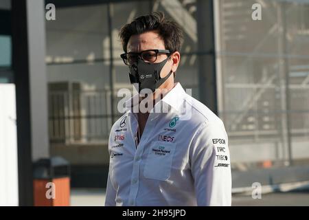 Jeddah, Saudi-Arabien. 04th Dez 2021. 04.12.2021, Jeddah Corniche Circuit, Jeddah, Formel 1 Grand Prix von Saudi-Arabien, im Bild Toto Wolff (Mercedes) Quelle: dpa/Alamy Live News Stockfoto