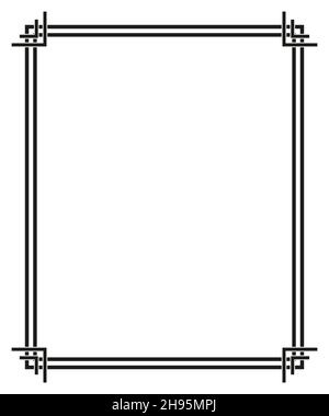 Dekorativer Vektorrahmen. Elegantes Element für Designvorlage, Platz für Text. eps Stock Vektor
