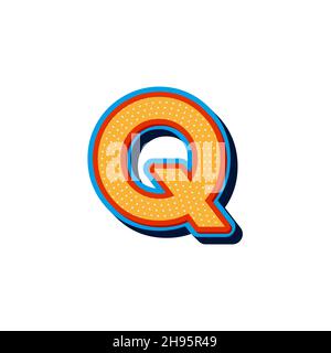 COMIC VECTOR 3D SCHRIFTART LETTE Stock Vektor