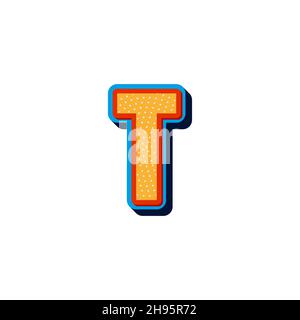 COMIC VECTOR 3D SCHRIFTART LETTE Stock Vektor