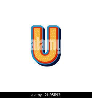 COMIC VECTOR 3D SCHRIFTART LETTE Stock Vektor