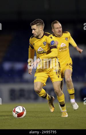 Bristol, Großbritannien. 04th Dez 2021. Will Randall von Sutton United beim Spiel der FA Cup 2nd-Runde zwischen Bristol Rovers und Sutton United am 4. Dezember 2021 im Memorial Stadium, Bristol, England. Foto von Dave Peters/Prime Media Images. Quelle: Prime Media Images/Alamy Live News Stockfoto