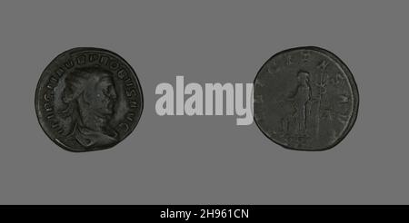 Antoninianus (Münze) Mit Kaiser Probus, 276-281. Rückseite: Die Göttin Felicitas. Geprägt in Siscia (modernes Sisak, Kroatien). Stockfoto