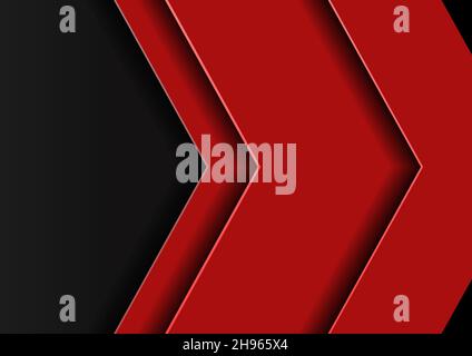 Hintergrund mit roten und schwarzen Pfeilen, Vektordarstellung Stock Vektor