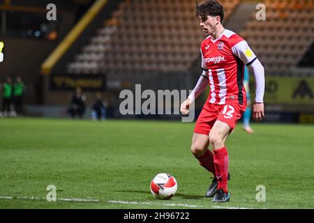 Cambridge, Großbritannien. 04th Dez 2021. Joshua Key ( 12 Exeter City) während des FA Cup-Zweitrundenmatches zwischen Cambridge United und Exeter City am 4. Dezember 2021 im R Costings Abbey Stadium, Cambridge, England. Foto von Kevin Hodgson/Prime Media Images. Quelle: Prime Media Images/Alamy Live News Stockfoto