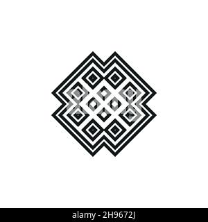 Vektor-Symbol: Keltischer Knoten, Triquetra-Kreuz oder Trinity-Symbol mit Herzform. Stock Vektor