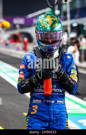 RICCIARDO Daniel (aus), McLaren MCL35M, Portrait während des Formel 1 stc Saudi Arabian Grand Prix 2021, 21th Lauf der FIA Formel 1 Weltmeisterschaft 2021 vom 3. Bis 5. Dezember 2021 auf dem Jeddah Corniche Circuit, in Jeddah, Saudi-Arabien - Foto: Dppi/DPPI/LiveMedia Stockfoto