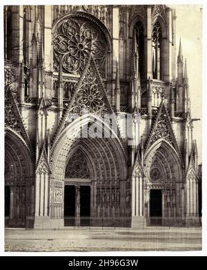 Portal der Abtei Saint-Ouen, Rouen, Frankreich, um 1865. Stockfoto