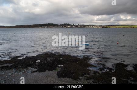 Padstow, Cornwall, England, Dezember 2nd 2021, Blick auf das Meer bei Padstow. Stockfoto