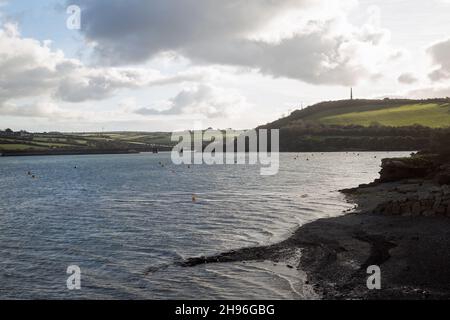 Padstow, Cornwall, England, Dezember 2nd 2021, Blick auf das Meer bei Padstow. Stockfoto