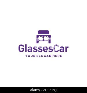 Moderne flache Buchstaben Marke GLÄSER AUTO-Logo-Design Stock Vektor