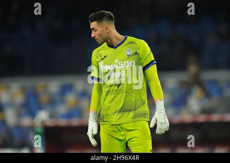 Napoli, Italien. 04th Dez 2021. Juan Musso Spieler von Atalanta, während des Spiels der italienischen Fußball-Liga serieA zwischen Napoli gegen Atalanta, Endergebnis Napoli 2, Atalanta 3, Spiel im diego armando maradona Stadion gespielt. Neapel, Italien, 05. Dezember 2021. (Foto von Vincenzo Izzo/Sipa USA) Quelle: SIPA USA/Alamy Live News Stockfoto