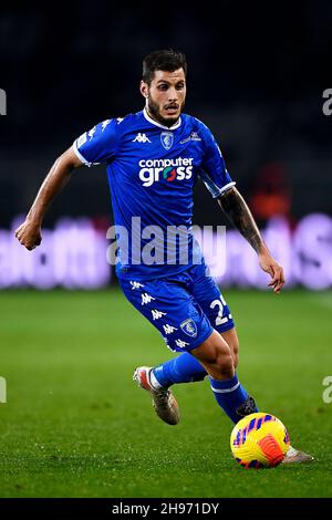 Turin, Italien. 02. Dezember 2021. Filippo Bandinelli vom FC Empoli in Aktion während des Fußballspiels der Serie A zwischen dem FC Turin und dem FC Empoli. Kredit: N Stockfoto