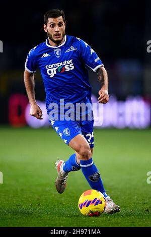 Turin, Italien. 02. Dezember 2021. Filippo Bandinelli vom FC Empoli in Aktion während des Fußballspiels der Serie A zwischen dem FC Turin und dem FC Empoli. Kredit: N Stockfoto