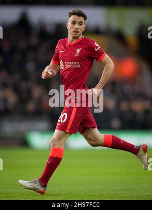 Wolverhampton, Großbritannien. 04th Dez 2021. Diogo Jota von Liverpool während des Premier League-Spiels zwischen Wolverhampton Wanderers und Liverpool am 4. Dezember 2021 in Molineux, Wolverhampton, England. Foto von Andy Rowland. Quelle: Prime Media Images/Alamy Live News Stockfoto