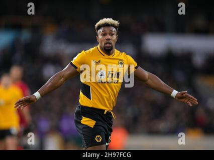 Wolverhampton, Großbritannien. 04th Dez 2021. Adama Traore of Wolves beim Premier League-Spiel zwischen Wolverhampton Wanderers und Liverpool am 4. Dezember 2021 in Molineux, Wolverhampton, England. Foto von Andy Rowland. Quelle: Prime Media Images/Alamy Live News Stockfoto