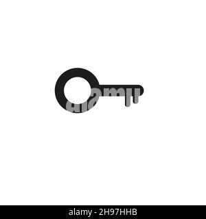 Schlüsselsymbol in trendigen Flat Style auf Hintergrund isoliert. Taste Seite Symbol Symbol für Ihre Web site Design Key Symbol logo, App, UI. Key Symbol Vektor Stock Vektor