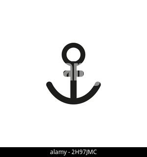 Ancor-Symbol auf weißem Hintergrund isoliert. Vektorgrafik. Stock Vektor