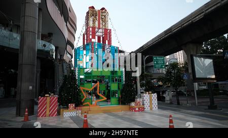 Gateway Shopping Mall Sukhumvit Road Weihnachtsgrüße Weihnachtsdekorationen Bangkok Thailand Stockfoto