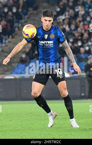 Rom, Italien. 04th Dez 2021. Joaquin Correa (FC Inter) während der Italienischen Fußball-Liga Ein 2021/2022-Match zwischen AS Roma und Inter FC im Olimpic Stadium in Rom am 04. Dezember 2021. Kredit: Unabhängige Fotoagentur/Alamy Live Nachrichten Stockfoto