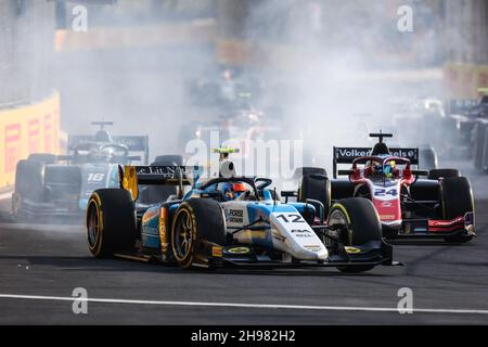 12 Novalak Clement, MP Motorsport, Dallara F2, Aktion während des 7th. Rennens der FIA Formel 2 Meisterschaft 2021 vom 3. Bis 5. Dezember 2021 auf dem Jeddah Corniche Circuit in Jeddah, Saudi-Arabien - Foto: Diederik Van der Laan/DPPI/LiveMedia Stockfoto