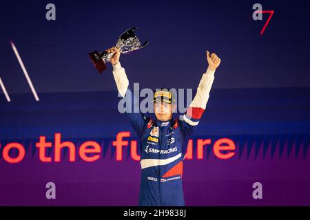 Shwartzman Robert (rus), Prema Racing, Dallara F2, Portrait während des Laufs 7th der FIA Formel 2 Meisterschaft 2021 vom 3. Bis 5. Dezember 2021 auf dem Jeddah Corniche Circuit, in Jeddah, Saudi-Arabien - Foto: Sebastian Rozendaal/DPPI/LiveMedia Stockfoto