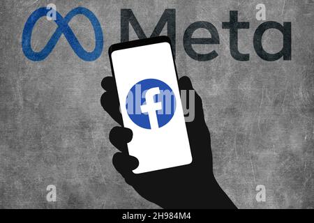 Facebook neuer Firmenname - Meta Platforms Stockfoto