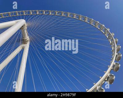 VAE, Dubai - 30. November 2021: Ain-Riesenrad auf der insel bluewaters Stockfoto