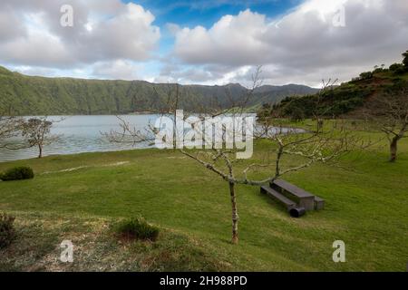 Sete cidades Landschaft. Sao Miguel Azores. Portugal Stockfoto