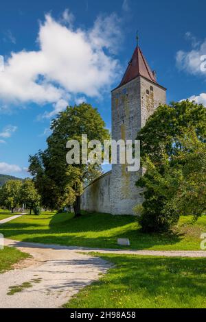 Turm der historischen Stadt WAL in Berching (Bayern, Deutschland) Stockfoto