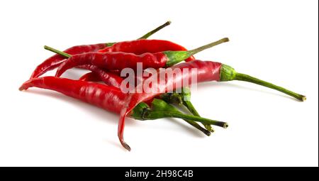 Chili Peppers isoliert auf weißem Hintergrund Stockfoto