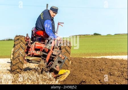 Clonakilty, West Cork, Irland. 5th Dez 2021. Die West Cork Pflügen Association veranstaltete heute ein Pflügen-Match in Clonakilty. Unter den Teilnehmern war Gordon Jennings aus Clonakilty mit seiner 1952 Massey Harris. Quelle: AG News/Alamy Live News Stockfoto