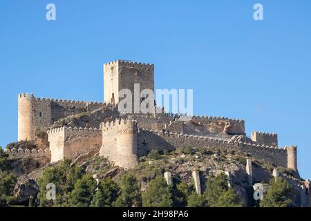 Die Burg von Almansa (spanisch: Castillo de Almansa) ist eine Burg in Almansa, Spanien. Stockfoto