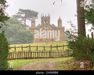 Gruseliges Haus an der Stowe School und Landschaftsgärten in Northamptonshire, Großbritannien Stockfoto