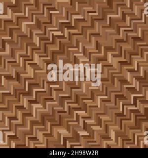 Geometrisches Muster Hintergrund nahtlose Textur, diagonale Streifen, 3D Abbildung geschnitzt auf Holzmuster Stockfoto