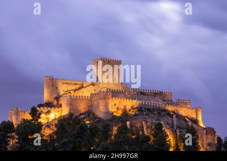 Die Burg von Almansa (spanisch: Castillo de Almansa) ist eine Burg in Almansa, Spanien. Stockfoto