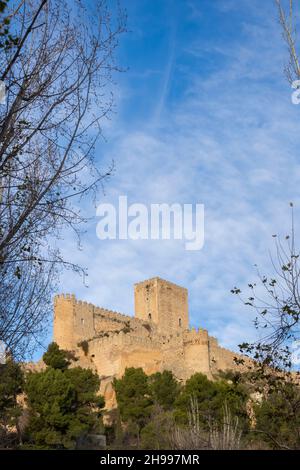 Die Burg von Almansa (spanisch: Castillo de Almansa) ist eine Burg in Almansa, Spanien. Stockfoto