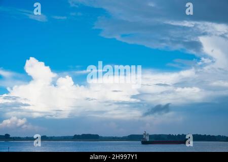 Elbe bei Wisch, Niedersachsen, Deutschland Stockfoto