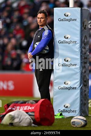 Leicester, Großbritannien. 05th Dez 2021. Premiership Rugby. Leicester Tigers V Harlequins. Mattioli Woods Welford Road Stadium. Leicester. Tabai Minson (führender Trainer von Harlekins). Kredit: Sport In Bildern/Alamy Live Nachrichten Stockfoto