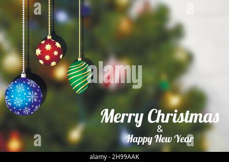 Frohe Weihnachten und einen guten Rutsch ins neue Jahr Stock Vektor