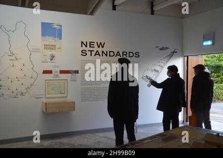 New Standards - die finnische Ausstellung auf der Architekturbiennale Venedig 17th im italienischen Pavillon Alvar Aalto - 9. November 2021. Stockfoto