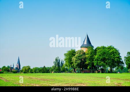 Wasserturm bei Hagenow, Mecklenburg-Vorpommern, Deutschland Stockfoto