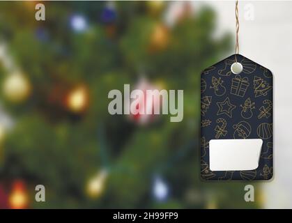 Realistischer Vektor Weihnachten Preisschild Stock Vektor