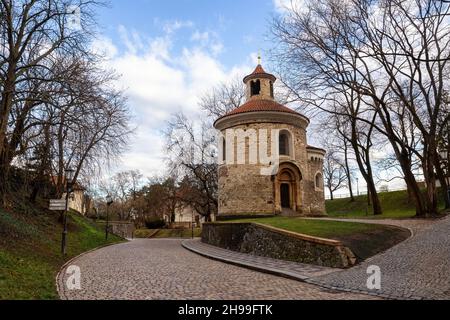 Rotunde des heiligen Martin auf Vysehrad, Prag, Tschechische Republik Stockfoto