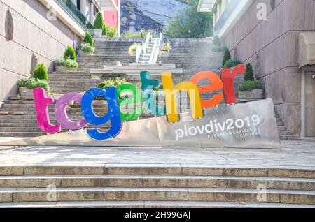 Zentrum von Plovdiv, Bulgarien Stockfoto